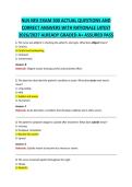 NLN NEX EXAM 300 ACTUAL QUESTIONS AND CORRECT ANSWERS WITH RATIONALE LATEST 2026&sol;2027 ALREADY GRADED A&plus; ASSURED PASS