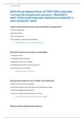 SAFe Scrum Master Exam 4&period;6 TEST &lpar;89&percnt;&rpar; 2026&sol;2027 &NewLine;Test Exam 60 comprehensive questions &vert; FREQUENTLY &NewLine;MOST TESTED QUESTIONS AND VERIFIED SOLUTIONS&sol;GET IT &NewLine;100&percnt; ACCURATE&excl;&excl; 2026&excl;&excl;