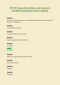 EVITP Exam Questions and Answers Verified Solutions Latest Update 10