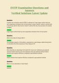 EVITP Examination Questions and Answers Verified Solutions Latest Update