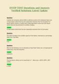 EVITP TEST Questions and Answers Verified Solutions Latest Update 2