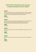 EVITP TEST Questions and Answers Verified Solutions Latest Update