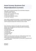 Acute Coronary Syndrome &lpar;Carl Shapiro&rpar; Questions & Answers 2026&sol;2027 &vert; Verified Study Guide & Exam Prep
