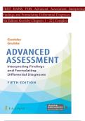 Test Bank for Advanced Assessment&colon; Interpreting Findings & Formulating Differential Diagnoses 5th Ed Goolsby Chapters 1-22 &vert; 2026&sol;2027