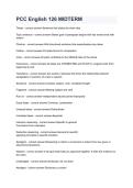 PCC English 126 Midterm Questions & Answers 2026&sol;2027 &vert; Verified Study Guide & Exam Prep