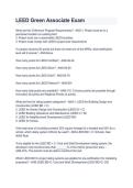 LEED Green Associate Exam 2026&sol;2027 &vert; LEED GA v5 Practice Questions & Verified Answers