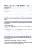 LEED Green Associate Practice Exam 2026&sol;2027 &vert; LEED GA v5 Questions & Verified Answers