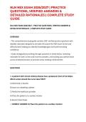 NLN NEX EXAM 2026&sol;2027 &vert; 200&plus; PRACTICE QUESTIONS&comma; VERIFIED ANSWERS & DETAILED RATIONALES &vert; COMPLETE STUDY GUIDE