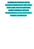NR 565 Final Exam &ndash; Adv Pharmacology Fundamentals &ndash; &lpar;2026&rpar; Actual Questions & Answers &lpar;Chamberlain&rpar; 100&percnt; Guarantee Pass