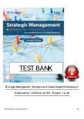 Strategic Management&colon; Concepts and Cases&comma; Competitiveness and Globalization&comma; 14th Edition&comma; Hitt &mdash; Test Bank and Practice Questions