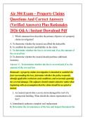 Aic 304 Exam &ndash; Property Claims &NewLine;Questions And Correct Answers &NewLine;&lpar;Verified Answers&rpar; Plus Rationales &NewLine;2026 Q&A &vert; Instant Download Pdf 