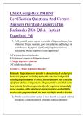 LMR Georgette&rsquo;s PMHNP &NewLine;Certification Questions And Correct &NewLine;Answers &lpar;Verified Answers&rpar; Plus &NewLine;Rationales 2026 Q&A &vert; Instant &NewLine;Download Pdf 