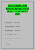 NSG 502 Exam 2 with&NewLine;questions and well verified&NewLine;answers actual exam&excl;&excl;&excl;&NewLine;2026