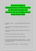 NUR-641E Advanced&NewLine;Pathophysiology and Pharmacology&NewLine;for the Nurse Educator with&NewLine;questions and well verified answers&NewLine;actual exam&excl;&excl;&excl; 2026