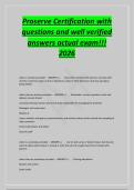 Proserve Certification with&NewLine;questions and well verified&NewLine;answers actual exam&excl;&excl;&excl;&NewLine;2026