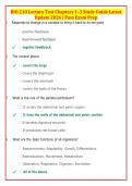 BIO 210 Lecture Test Chapters 1&ndash;3 Study Guide Latest  Update 2026 &vert; Pass Exam Prep