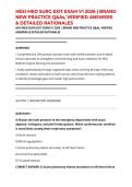 HESI MED SURG EXIT EXAM V1 2026 &vert; BRAND NEW PRACTICE Q&As&comma; VERIFIED ANSWERS & DETAILED RATIONALES