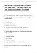 NORTH CAROLINA MEDICARE SUPPLEMENT AND LONG TERM CARE EXAM QUESTIONS AND ANSWERS COMPLETE SOLUTIONS&period;pdf&NewLine;&NewLine;