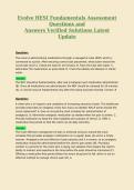 Evolve HESI Fundamentals Assessment Questions and Answers Verified Solutions Latest Update&period;
