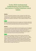 Evolve HESI Fundamentals Comprehensive Exam Questions and Answers Verified Solutions Latest Update