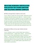 REVATURE INTERVIEW CERTIFICATION&NewLine;EVALUATION TEST PAPER QUESTIONS&NewLine;AND SOLUTIONS VERIFIED COMPLETE&NewLine;