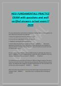 HESI FUNDAMENTALS PRACTICE&NewLine;EXAM with questions and well&NewLine;verified answers actual exam&excl;&excl;&excl;&NewLine;2026