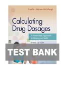 TEST BANK FOR Calculating Drug Dosages&colon; A Patient-Safe Approach to Nursing and Math Third Edition by Sandra Luz Martinez de Castillo &comma; Maryanne Werner-McCullough&period;ISBN&colon;978-1719649780 COMPLETE GUIDE All CHAPTERS COVERED 100&percnt; VERIFIED A&plus; GRADE ASSURED&excl;&excl;&excl;&excl;&excl;