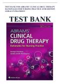 Abrams&rsquo; Clinical Drug Therapy&colon; Rationales for Nursing Practice&comma; 12th Edition&comma; Geralyn Frandsen &mdash; Complete Test Bank with Rationales