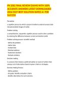 PN 2002 FINAL REVIEW EXAMS WITH 100&percnt; ACCURATE ANSWERS LATEST DOWNLOADED 2026&sol;2027 BEST SOLUTION RATED A&plus; FOR SUCCESS