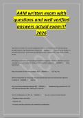A4M written exam with&NewLine;questions and well verified&NewLine;answers actual exam&excl;&excl;&excl;&NewLine;2026