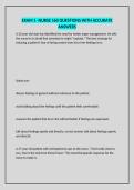 EXAM 1 -NURSE 160 QUESTIONS WITH ACCURATE ANSWERS