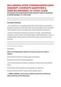 RCA INDIANA STATE JURISPRUDENCE EXAM 2026&sol;2027 &vert; COMPLETE QUESTIONS & VERIFIED ANSWERS &vert; A&plus; STUDY GUIDE