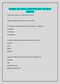 NURSING 160&colon; EXAM 1 QUESTIONS WITH ACCURATE ANSWERS