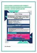 NUR 265 EXAM 3 QUESTIONS AND CORRECT &NewLine;ANSWERS &lpar;VERIFIED ANSWERS&rpar; PLUS RATIONALES &NewLine;2026 Q&A &vert; INSTANT DOWNLOAD PDF