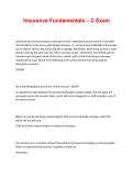 Insurance Fundamentals C Exam &vert; Practice Questions & Answers&comma; Study Guide & Exam Prep