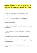 HONDROS NUR 200 QUIZ 1 CERTIFICATION EVALUATION EXAMS COMPLETE SOLUTION&period;pdf&NewLine;&NewLine;