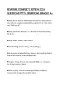 REVATURE COMPLETE REVIEW 2026&NewLine;QUESTIONS WITH SOLUTIONS GRADED A&plus;