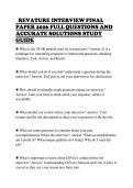  REVATURE INTERVIEW FINAL&NewLine;PAPER 2026 FULL QUESTIONS AND&NewLine;ACCURATE SOLUTIONS STUDY&NewLine;GUIDE&NewLine;
