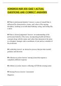 HONDROS NUR 200 QUIZ 1 ACTUAL QUESTIONS AND CORRECT ANSWERS&period;pdf&NewLine;&NewLine;