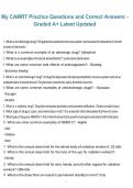 CAMRT Practice Questions and Correct Answers&comma; A&plus; Graded&comma; Latest Updated 2026&sol;2027 Exam Preparation Material
