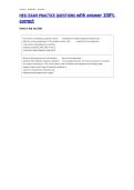 HESI EXAM PRACTICE QUESTIONS with answer 100&percnt; correct 