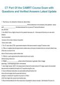 CT Part of the CAMRT Course Exam Questions and Verified Answers&comma; Latest Update 2026&sol;2027 Exam Preparation Material