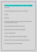 NUR-121 FINAL QUESTIONS WITH ACCURATE ANSWERS