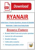 Ryanair Initial Exam &vert; Practice Questions&comma; Answers & Detailed Rationales &vert; Cabin Crew Study Guide
