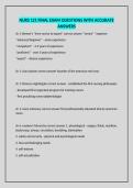 NURS 121 FINAL EXAM QUESTIONS WITH ACCURATE ANSWERS