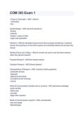 COM 303 Exam 1 Study Guide &vert; Practice Questions & Answers