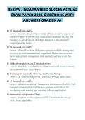 REX-PN &sol; GUARANTEED SUCCES ACTUAL&NewLine;EXAM PAPER 2026 QUESTIONS WITH&NewLine;ANSWERS GRADED A&plus;