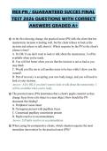 REX-PN &sol; GUARANTEED SUCCES FINAL&NewLine;TEST 2026 QUESTIONS WITH CORRECT&NewLine;ANSWERS GRADED A&plus;&NewLine;