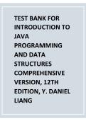 Introduction to Java Programming and Data Structures&comma; Comprehensive Version&comma; 12th Edition &mdash; Y&period; Daniel Liang &mdash; Complete Test Bank