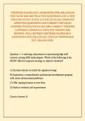 CERTIFIED RADIOLOGY ADMINISTRATOR &lpar;CRA&rpar; EXAM TEST BANK 2026&sol;2027 PRACTICE QUESTIONS AND A NEW UPDATED STUDY GUIDE ACCURATE EXAM COMPLETE APPROVED QUESTIONS AND CORRECT DETAILED ANSWERS WITH RATIONALES &lpar;100&percnt; CORRECT VERIFIED ANSWERS&rpar; CURRENTLY UPDATED VERS